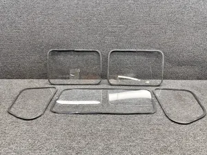 1211061-14, 1211061-57 Cessna 210J Windows Fwd, Middle, & Aft (Set of 5)